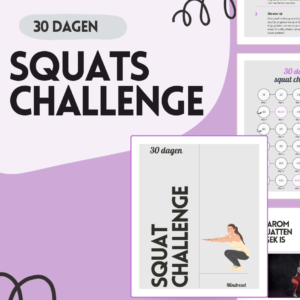 Voorbeeldpagina's van het 30 Dagen Squat Challenge Mini-Boekje