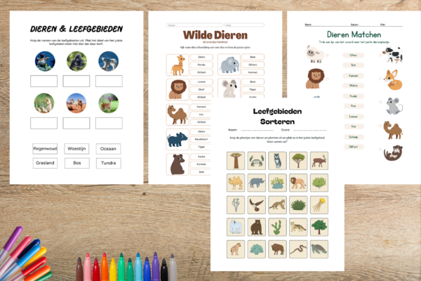 50 Leuke en Leerzame Dierenwerkbladen (PDF) - Afbeelding 2