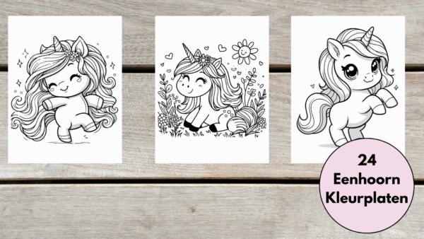 ✨ Schattige Eenhoorn Kleurplaten – 24 Unieke Ontwerpen ✨
