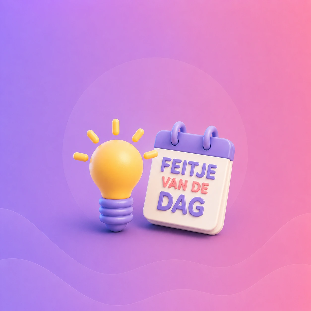Lamp en kalender voor Feitje van de dag